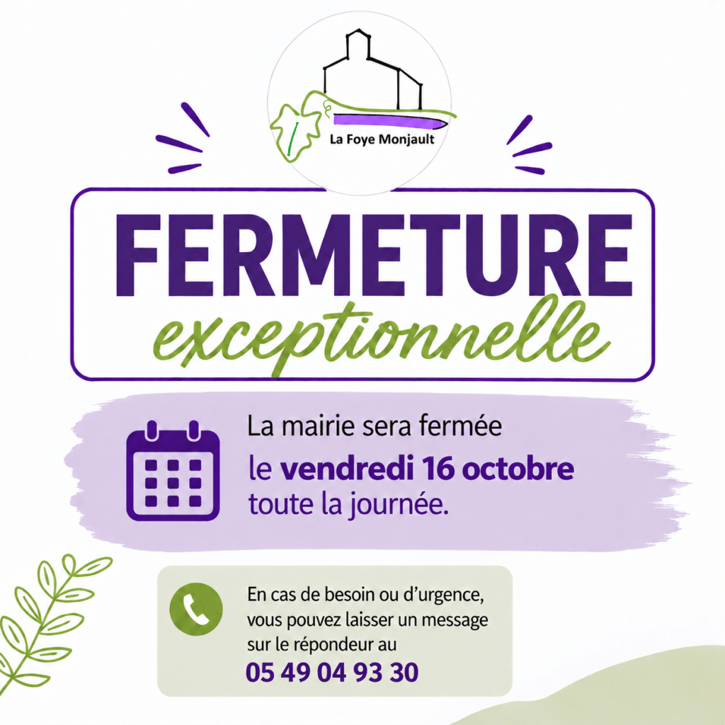 FERMETURE MAIRIE